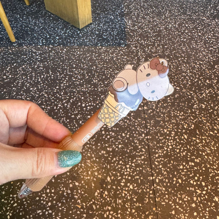 Wholesale Cute cartoon kitten ballpoint pen click gel pen cute writing pen