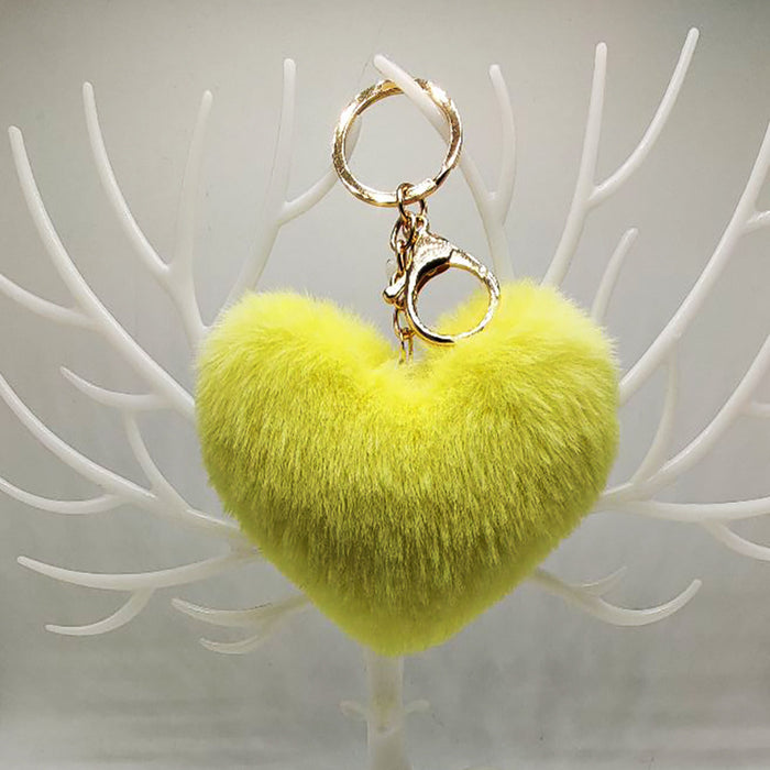 Wholesale Love Heart Plush Peach Heart Keychain Car Keychain Plush Pendant