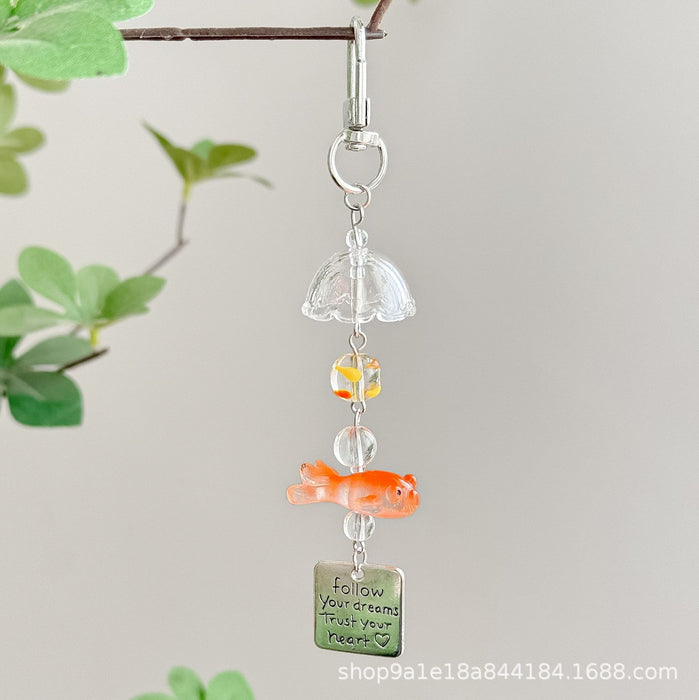 Wholesale Goldfish Wind Pendant Personalized Mobile Phone Chain Hanging Ben Hanging Chain