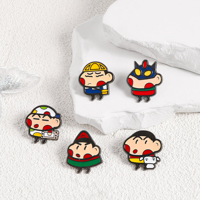 Wholesale Cute Cartoon Brooches Creative Metal Decorations Accessories Clothing Pendants Jewelry