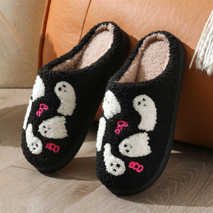 Wholesale Ghost cotton slippers women home indoor non-slip home  slippers winter