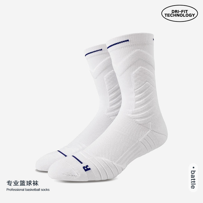 Wholesale Summer professional basketball socks training anti slip running mid tube socks breathable sports sweat absorbing long socks