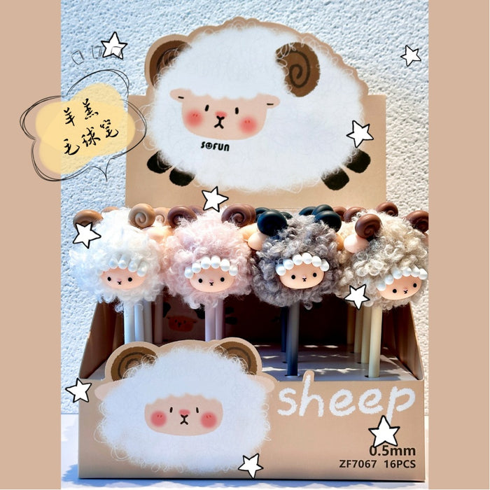 Wholesale Lamb' s Wool Pom-Pom Gel Pen