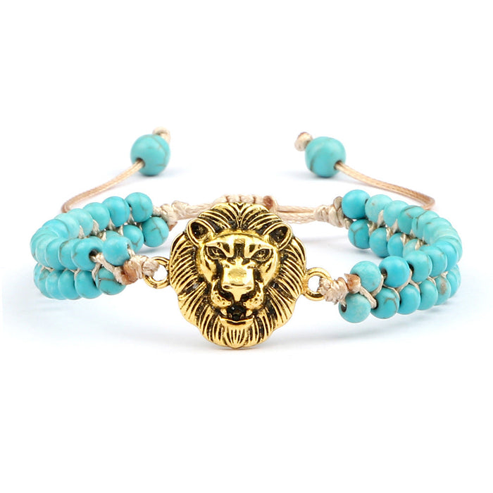 Wholesale Bracelet Beads Light Blue Turquoise Bracelet  JDC-BT-XingH009