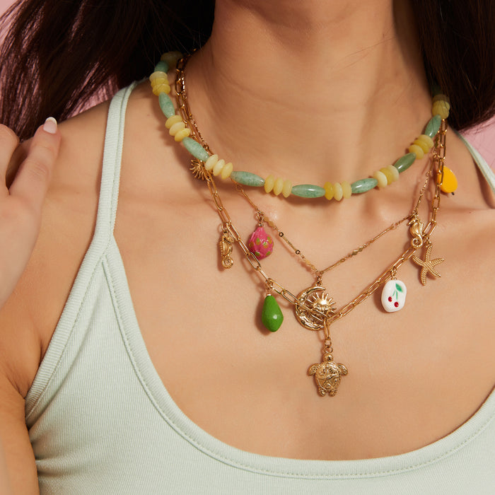 Wholesale Stainless steel necklace with pendant, personalized casual accessories wholesale