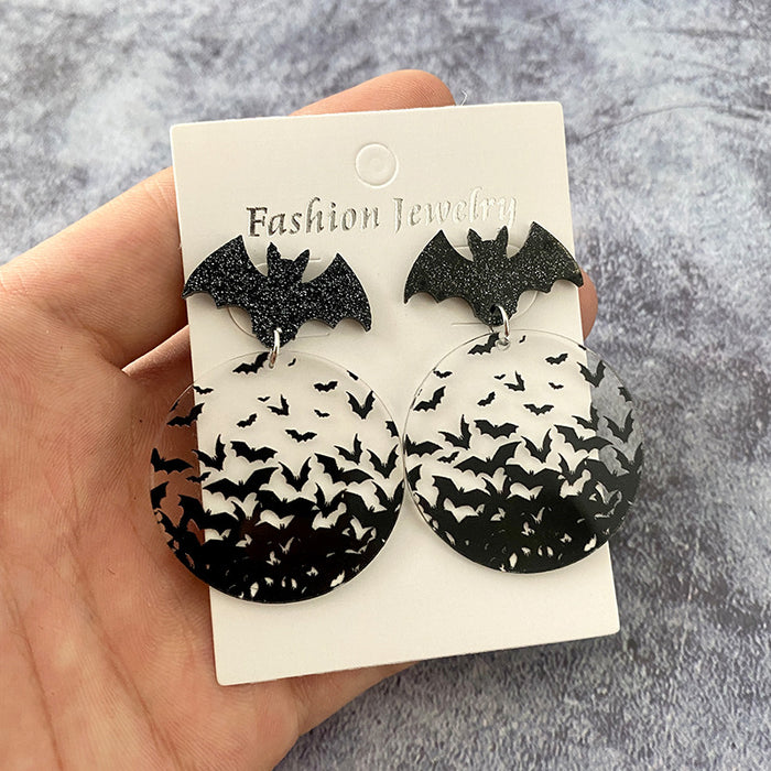 Wholesale Bat Acrylic Earrings Dark Style Jewelry Accessory