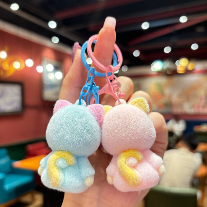 Wholesale Cute Flower Blossom Demon Special Bright Keychain Student Backpack Hanging Couple Car Key Chain Small Gift