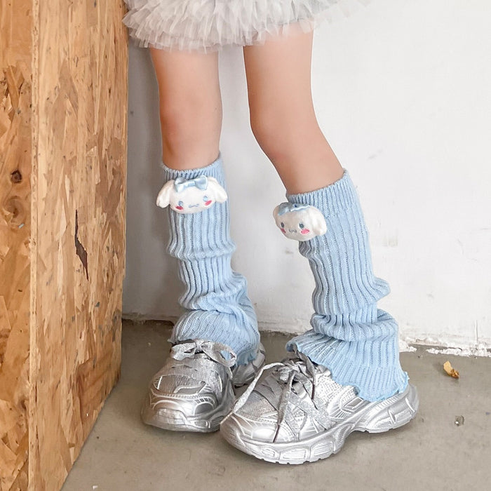 Wholesale Socks Autumn and Winter Cute Cartoon Animal Doll Knitted Warm Lace Pile Socks Baby Girl' s Trendy Leg Cover