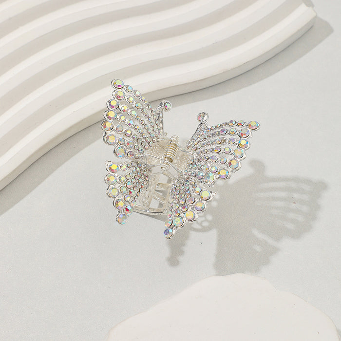 Wholesale Alloy butterfly hair clip, small size, grab clip, feminine temperament, semi tied hair accessory, new style, back of the head grab clip hair accessory