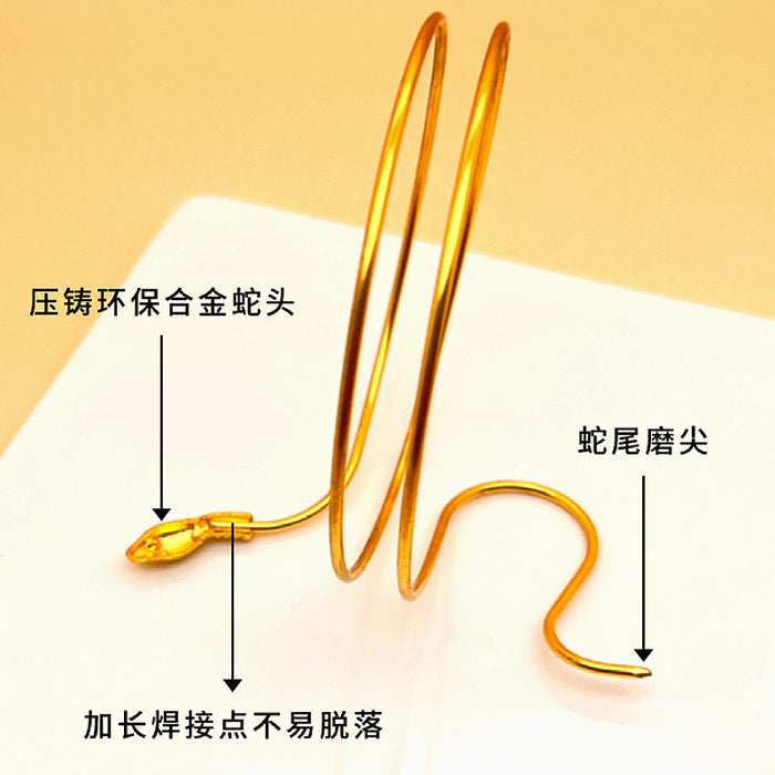Wholesale Exaggerated Serpentine Bracelet Retro Fashion Twisted Wrapped Alloy Animal Arm Ring Personalized Sleeve Hoop