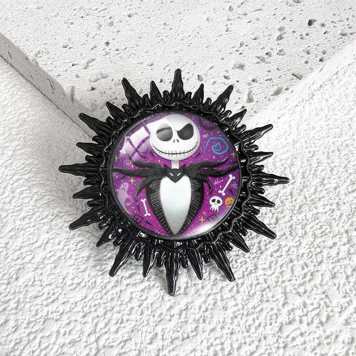 Wholesale  series Christmas night e swimming Black Time gem metal brooch  Black Devil badge