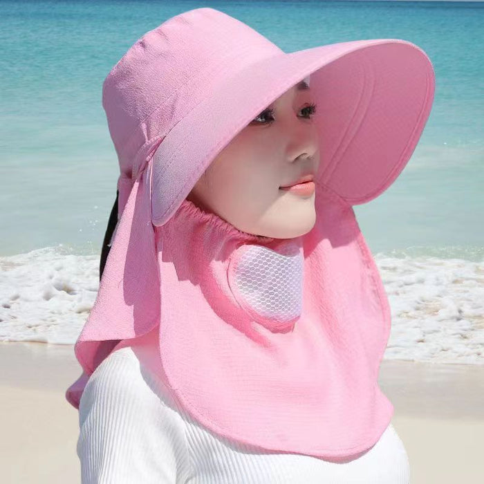 Wholesale Hat, women's sun hat, UV resistant, face blocking, breathable, sun shading, fisherman's hat, summer fishing hat, big brim sun protection hat
