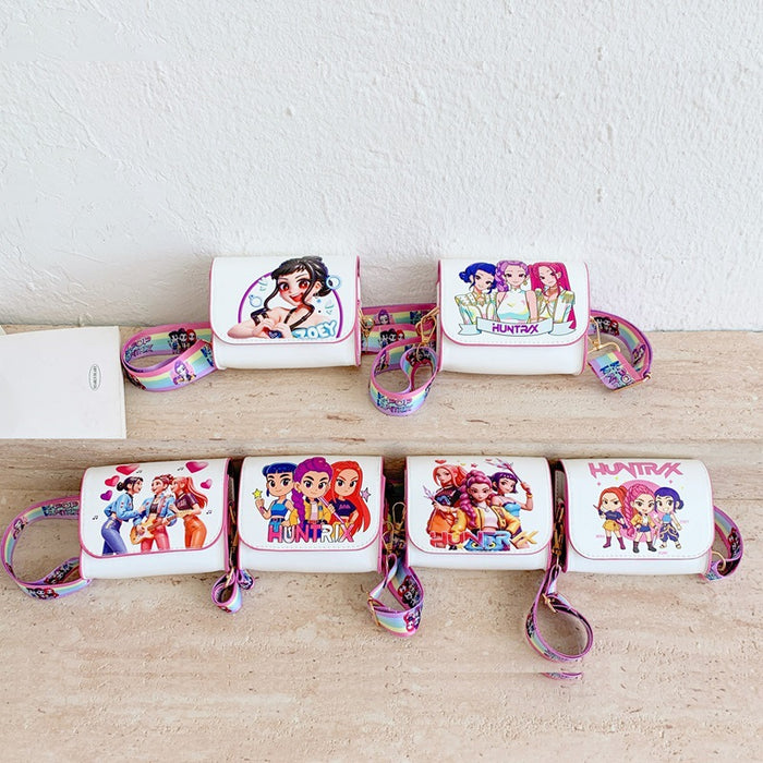 Wholesale Chic Cartoon PU Crossbody Bag for Girls Cute Square Bag with Heart Print Ideal