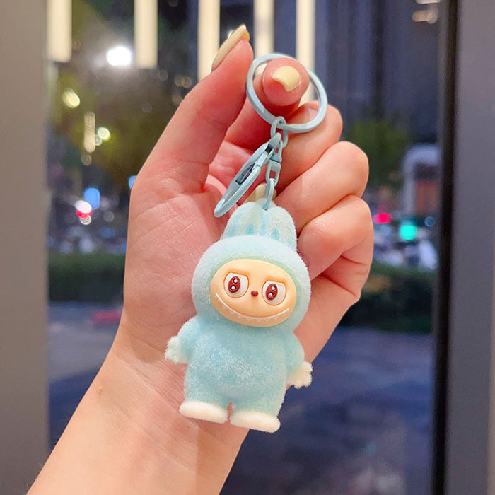 Wholesale Flocked Doll Keychain Cartoon Cute Doll Student Backpack Pendant Claw Machine Gift