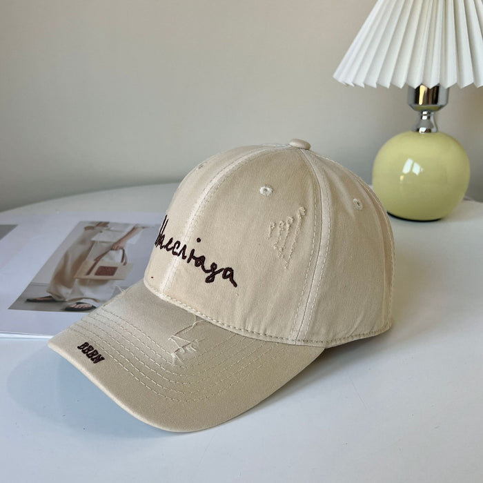 Wholesale New versatile baseball cap with enlarged and deepened high-end feel, perforated soft top duckbill cap, thin design