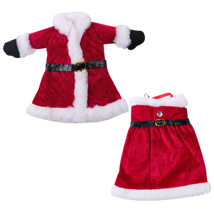 Wholesale Christmas Red Wine Set Christmas Dress Wine Bottle Set Christmas Skirt Wine Bottle Decoration Creative Red Wine Bag