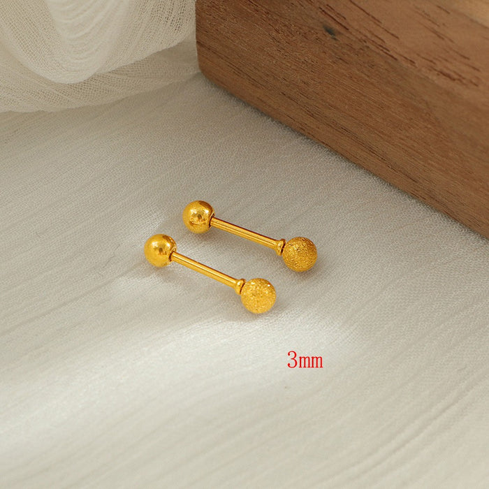 Wholesale  Anti-loss heart-shaped earrings  colorfast   small and exquisite titanium steel earrings