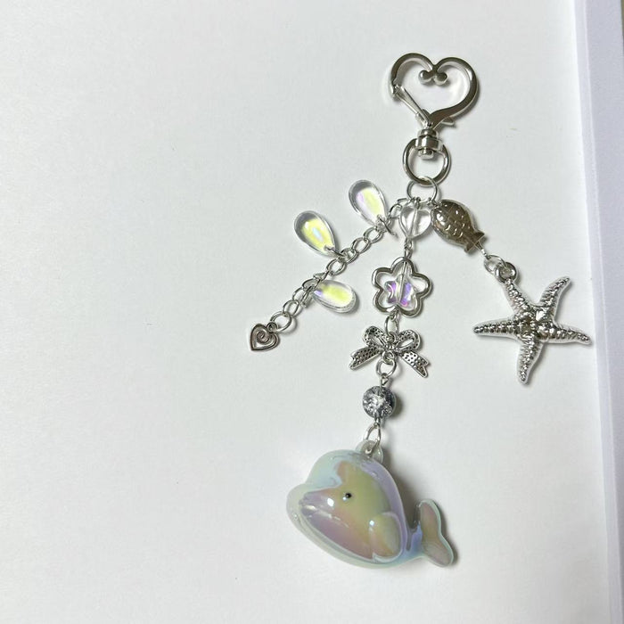 Wholesale Whale Starfish Girl Sweet Girl Keychain Bag Pendant Headphone Pendant