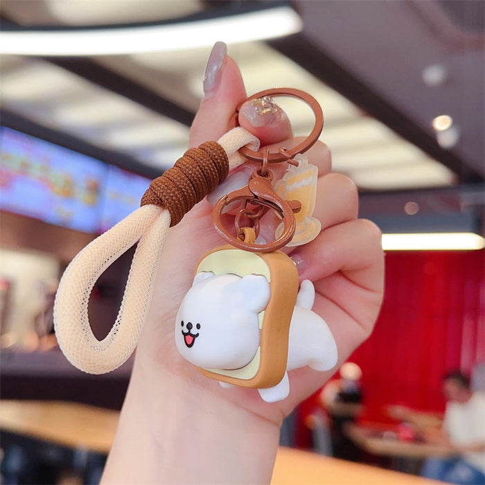 Wholesale Cute lines puppy key chain