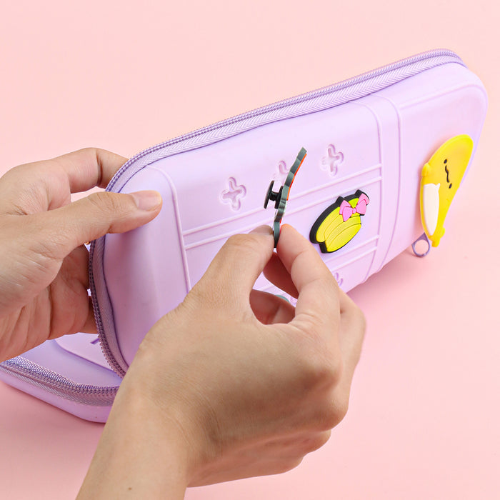 Wholesale Cute Cartoon Silicone Pencil Case DIY Creative Students Stationery Organizer Bag MOQ≥10