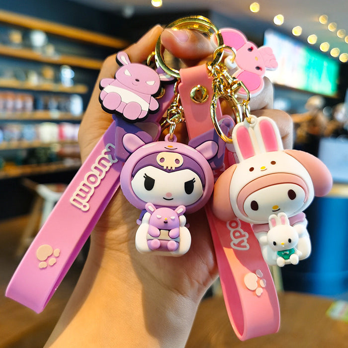 Wholesale Cartoon Silicone Doll Keychain JDC-KC-Tingm286