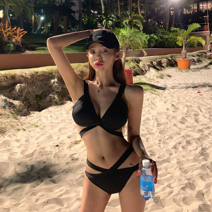 Wholesale Sexy bikini split three-point hot spring swimsuit for women