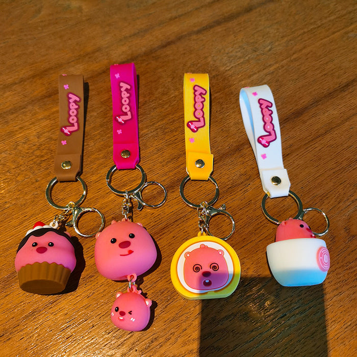 Wholesale Cartoon Doll Silicone Keychain JDC-KC-Tingm214