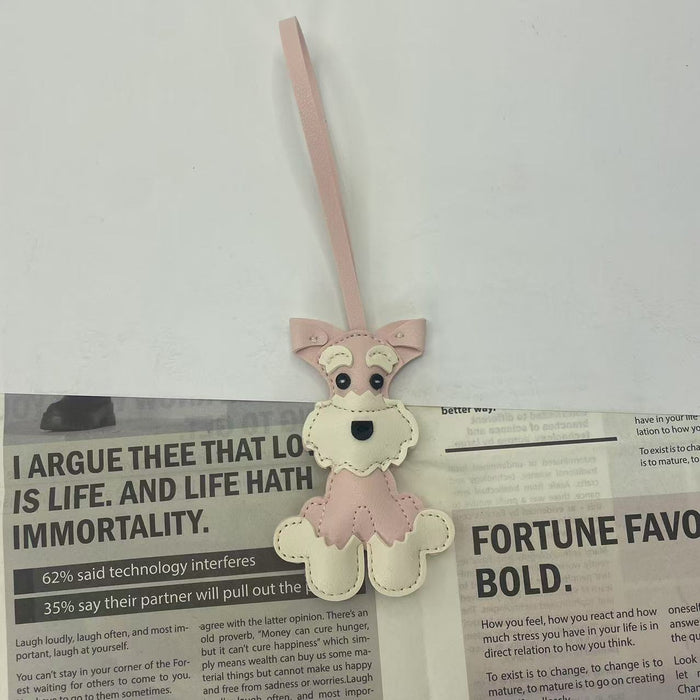 Wholesale Dog Leather Gift Personality Creative Dog Car Keychain Bag Hanging Ornaments