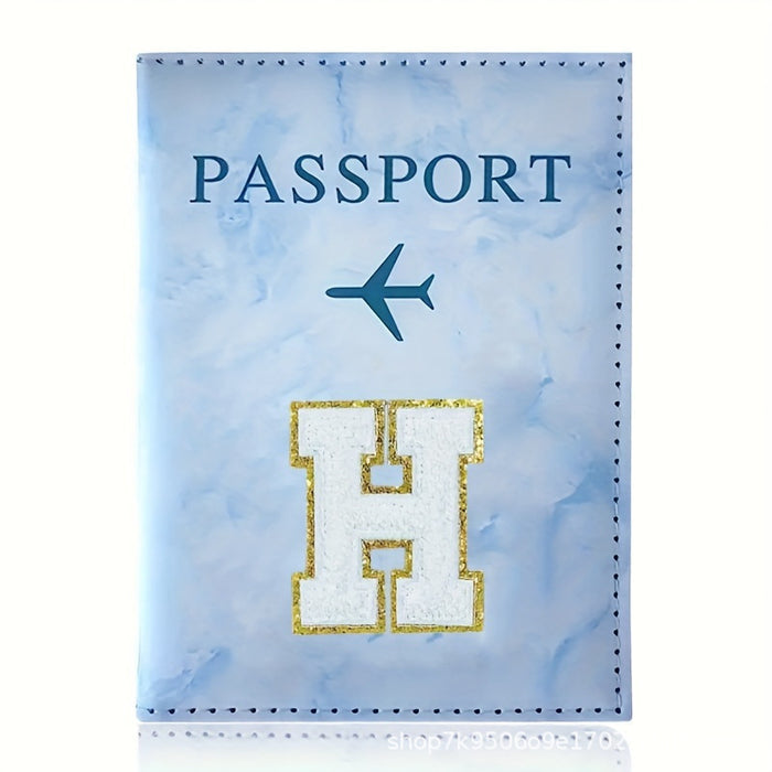Wholesale Fashion Initial Letter Pattern PU Passport Holder Travel Wallet Casual Everyday Accessory