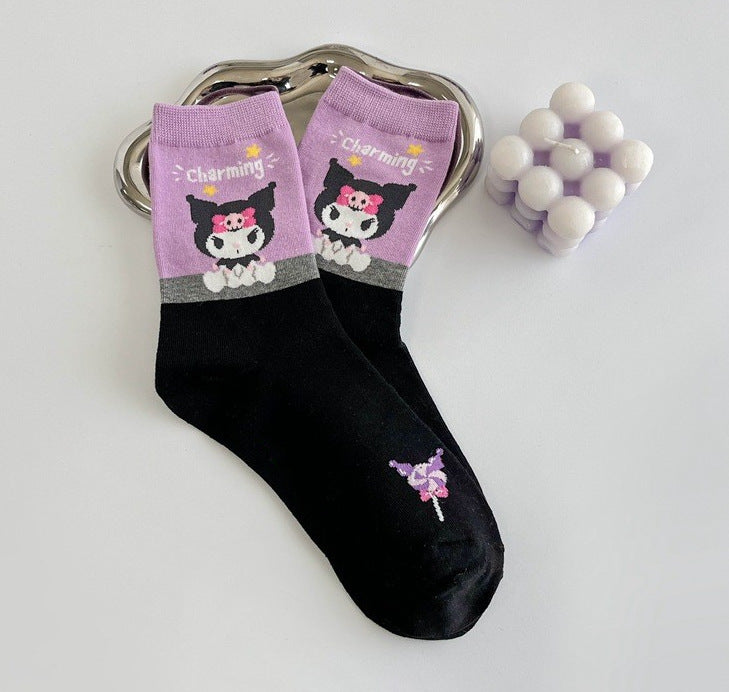 Wholesale Socks Children Cartoon Medium Tube Women's Socks Long Tube Socks