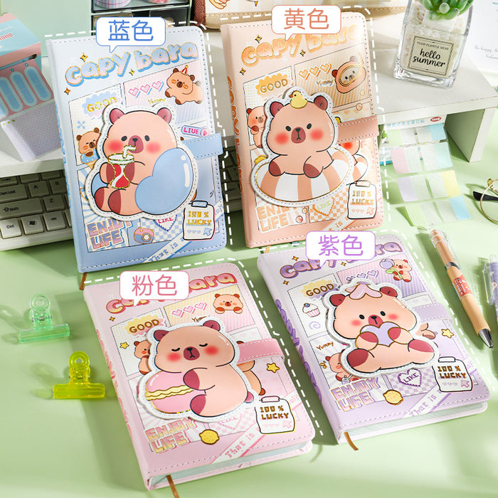 Wholesale PU Leather A5 Animal Notebook for Kids Cute Cartoon Wired Binding