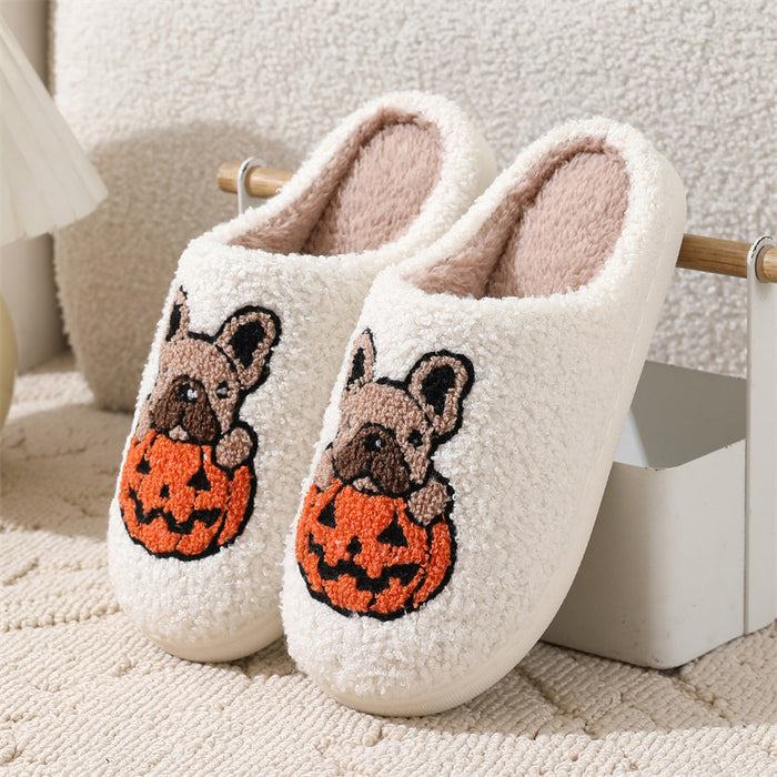 Wholesale Ghost cotton slippers women home indoor non-slip home  slippers winter
