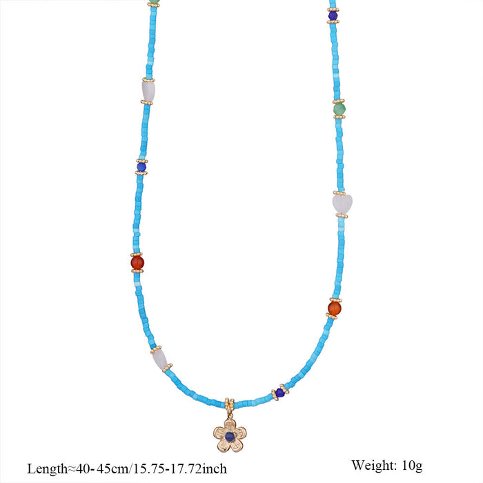 Wholesale Personalized original design, natural stone necklace paired with stainless steel pendant, exuding a high-end atmosphere