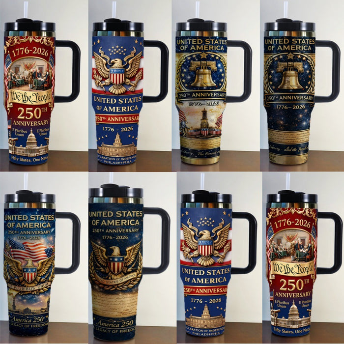 Wholesale US Independence Day 250th Anniversary 40oz Insulated Stainless Steel Tumbler