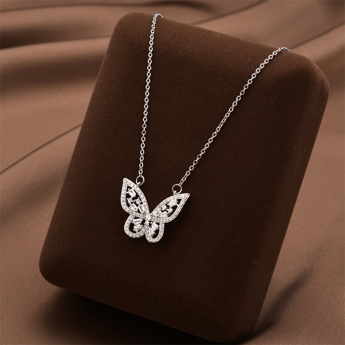 Wholesale Light Luxury Titanium Steel Clavicle Necklaces JDC-NE-Quanxi001