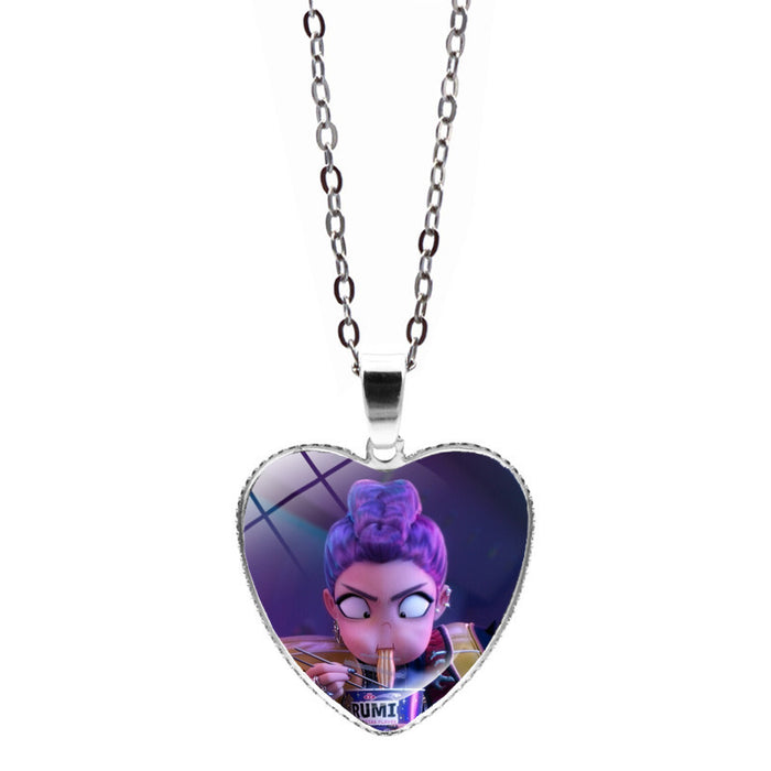 Wholesale Anime Cartoon Heart Peach Pendant Sweater Chain Necklace Accessory