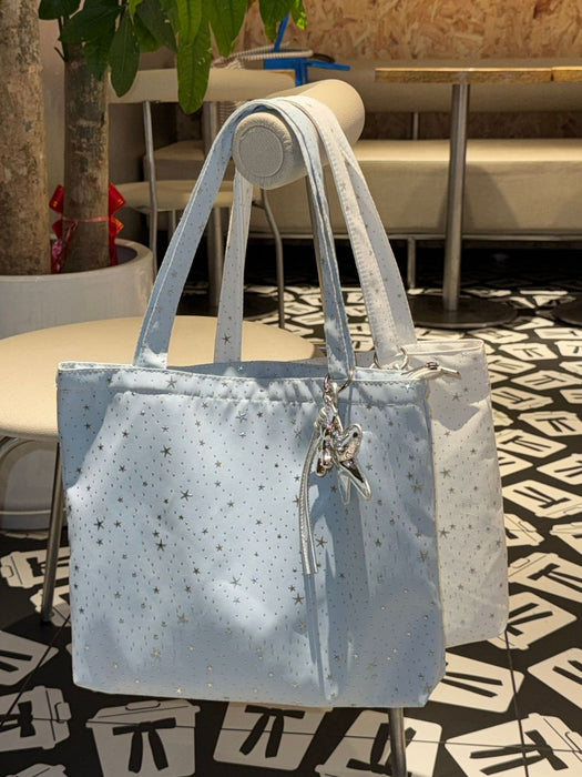 Wholesale Canvas Star Pattern Large Capacity Tote Bag Casual Fashion Accessory Gift