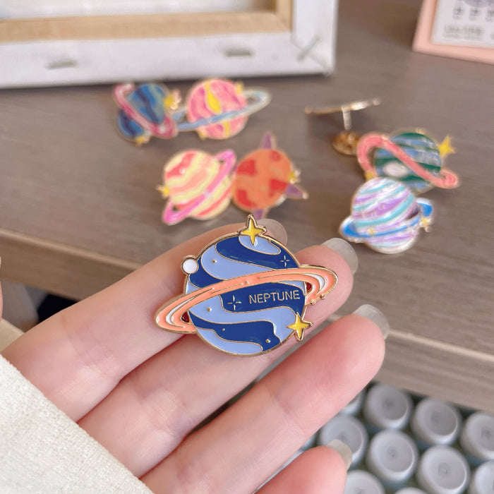 Wholesale Planet Series Eight Major Planets Metal Brooch
