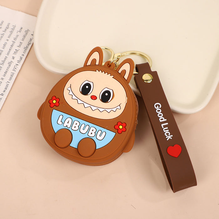 Wholesale New Cartoon Wallet Cute Keychain Storage Bag Silicone Doll Cute Portable Wallet