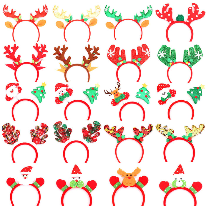 Wholesale Cartoon Christmas head buckle head hoop Christmas decorations party gifts Christmas antlers