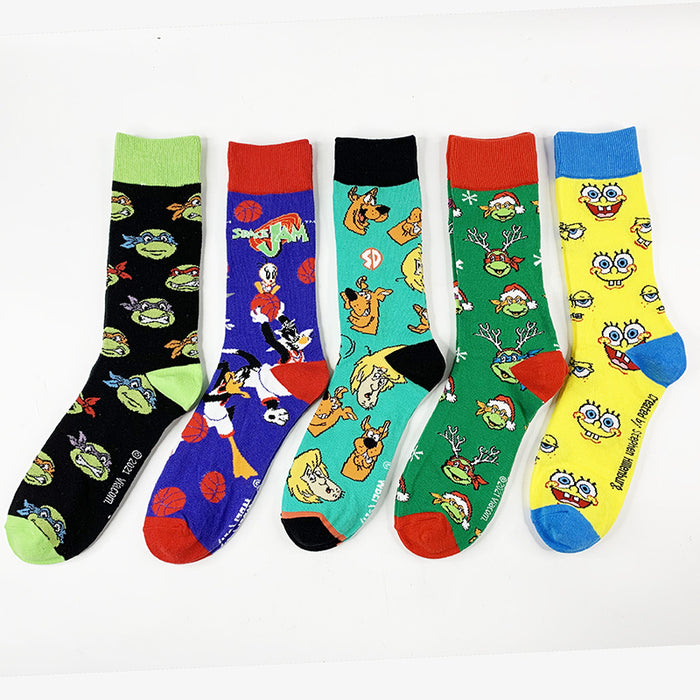 Wholesale Cartoon Letters Men's Mid-tube Socks JDC-SK-YiYan080