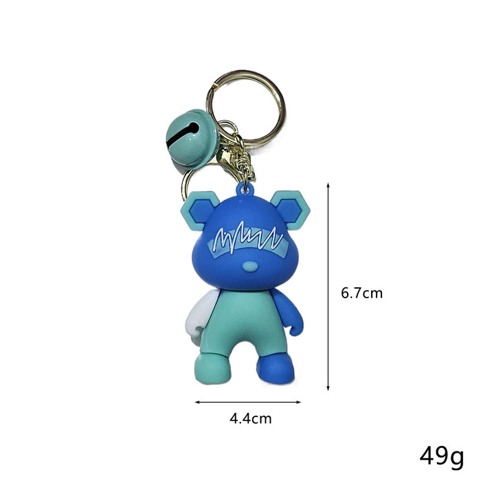 Wholesale lightning bear keychain creative couple car bag key chain pendant small gift
