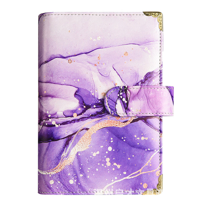 Wholesale Binder Zipper Bag Macaron Notebook Leather Pu Loose-Leaf Cash Budget Notebook