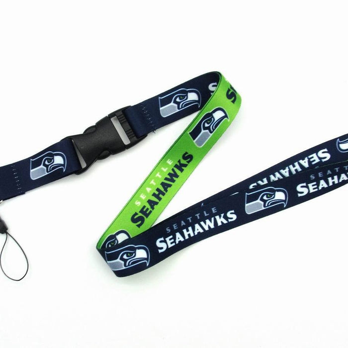 Wholesale Heat transfer rugby team lanyard club/ badge/ key/ work permit/ mobile phone sling buckle lanyard