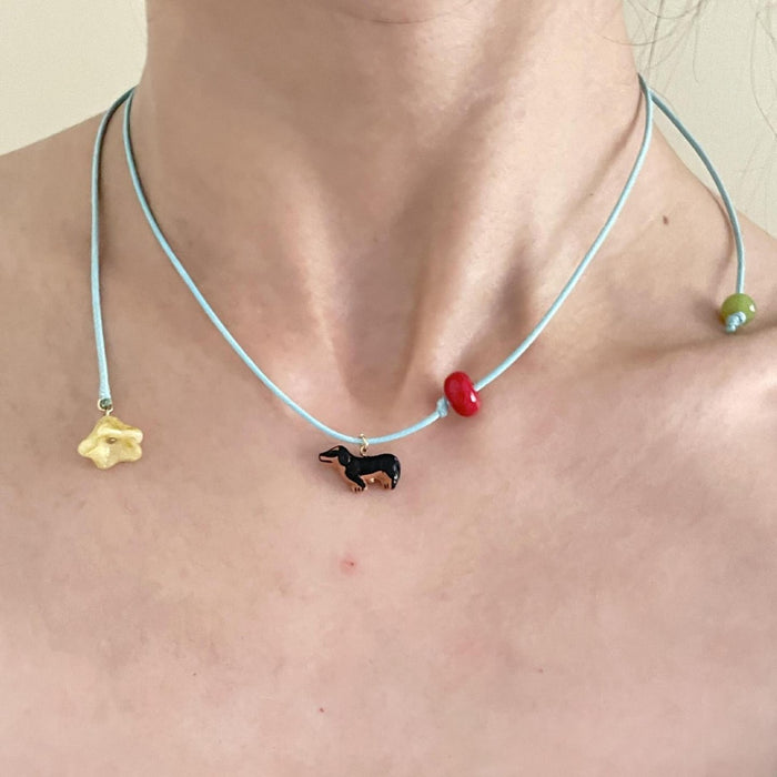 Wholesale Colorful necklace, cute sweater chain, versatile necklace