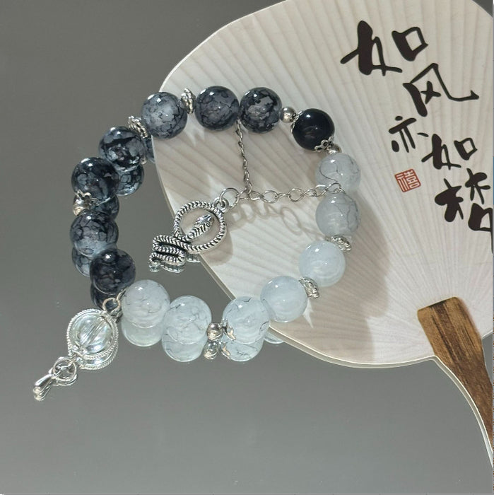 Wholesale Spirit snake butterfly tail bracelet butterfly hand niche high-end glass design bracelet chain