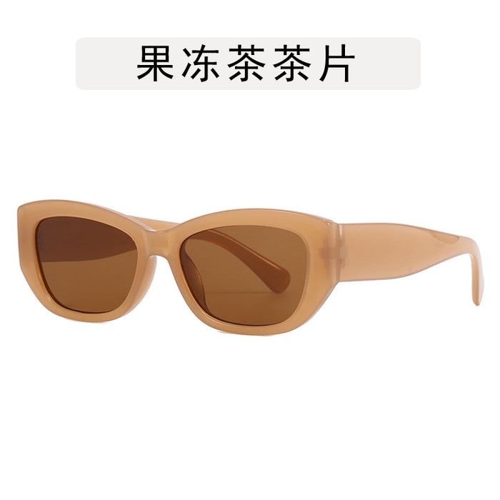 Wholesale Retro cat eye sunglasses, new minimalist square glasses for street photography, UV resistant fashionable sunglasses