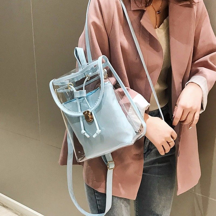 Wholesale New transparent PVC backpack for outdoor travel