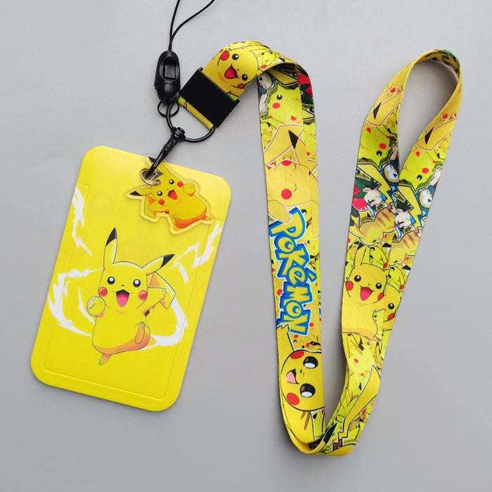 Wholesale Cartoon Anime Polyester Card Holder Lanyard Fashion Accessory For Student Campus ID Badge Boutique Resale