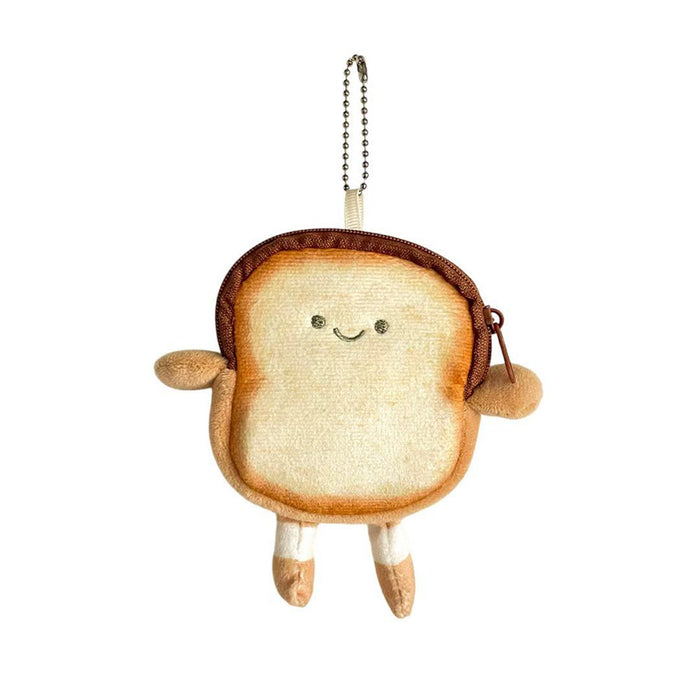 Wholesale Toast Plush Coin Purse Creative Sliced Bread Pendant Student Headset Coin Storage Bag